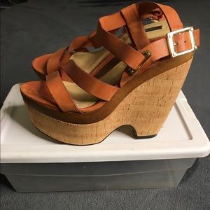 Rachel Zoe wedged sandal.